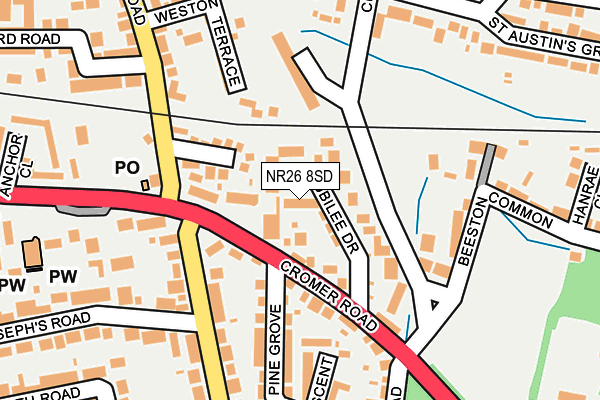 NR26 8SD map - OS OpenMap – Local (Ordnance Survey)