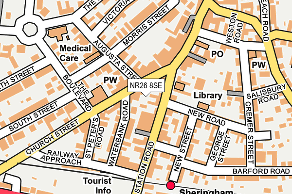 NR26 8SE map - OS OpenMap – Local (Ordnance Survey)