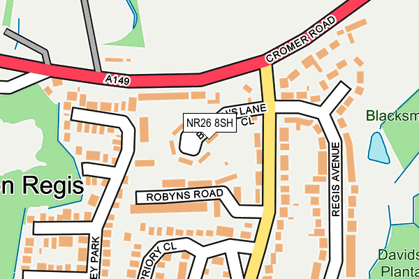 NR26 8SH map - OS OpenMap – Local (Ordnance Survey)