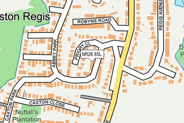 NR26 8SL map - OS OpenMap – Local (Ordnance Survey)