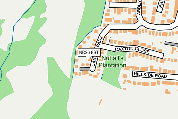 NR26 8ST map - OS OpenMap – Local (Ordnance Survey)