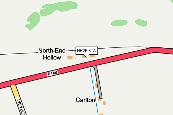 NR26 8TA map - OS OpenMap – Local (Ordnance Survey)