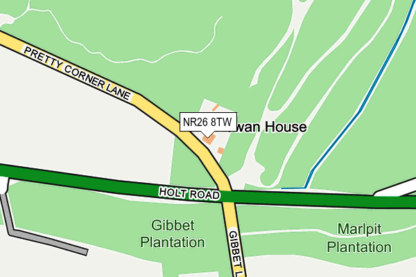 NR26 8TW map - OS OpenMap – Local (Ordnance Survey)
