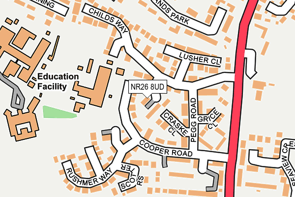 NR26 8UD map - OS OpenMap – Local (Ordnance Survey)