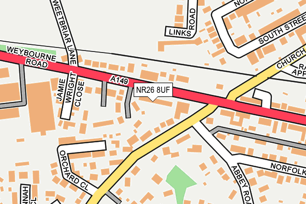 NR26 8UF map - OS OpenMap – Local (Ordnance Survey)