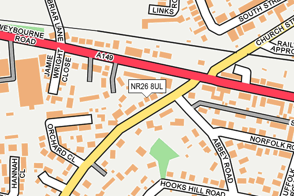 NR26 8UL map - OS OpenMap – Local (Ordnance Survey)