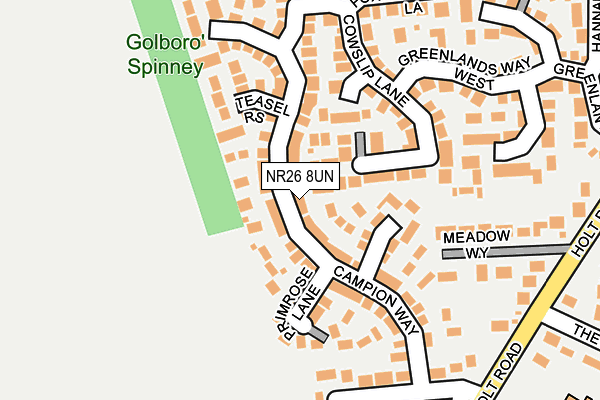 NR26 8UN map - OS OpenMap – Local (Ordnance Survey)