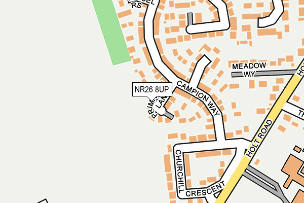 NR26 8UP map - OS OpenMap – Local (Ordnance Survey)
