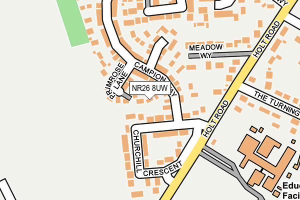 NR26 8UW map - OS OpenMap – Local (Ordnance Survey)