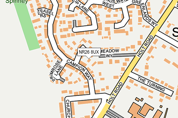 NR26 8UX map - OS OpenMap – Local (Ordnance Survey)