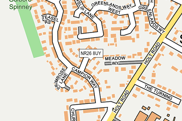 NR26 8UY map - OS OpenMap – Local (Ordnance Survey)