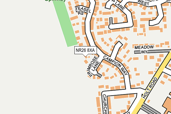 NR26 8XA map - OS OpenMap – Local (Ordnance Survey)