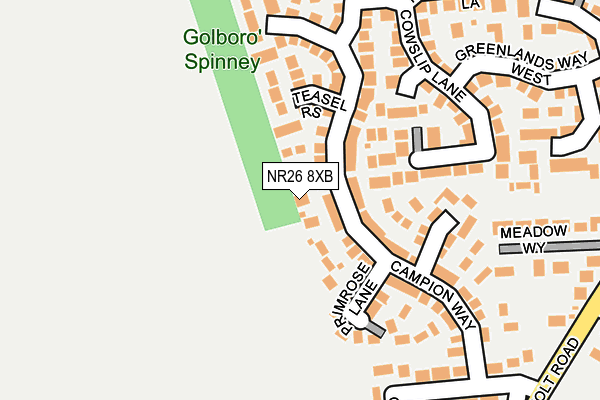 NR26 8XB map - OS OpenMap – Local (Ordnance Survey)