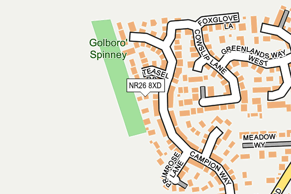 NR26 8XD map - OS OpenMap – Local (Ordnance Survey)
