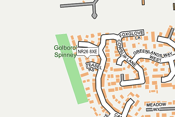 NR26 8XE map - OS OpenMap – Local (Ordnance Survey)