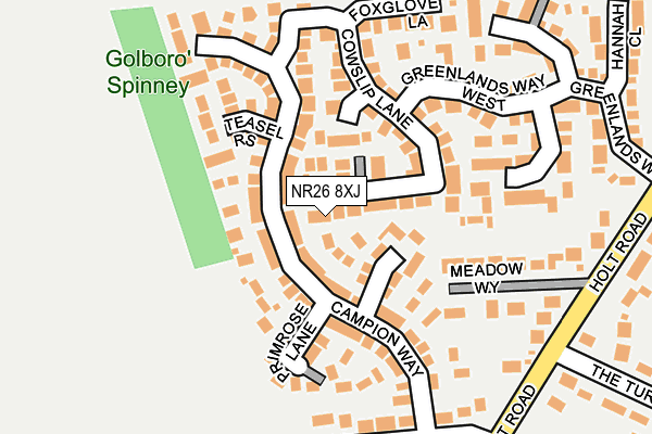 NR26 8XJ map - OS OpenMap – Local (Ordnance Survey)