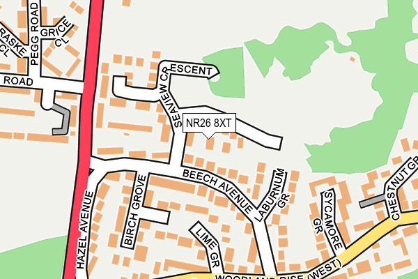 NR26 8XT map - OS OpenMap – Local (Ordnance Survey)
