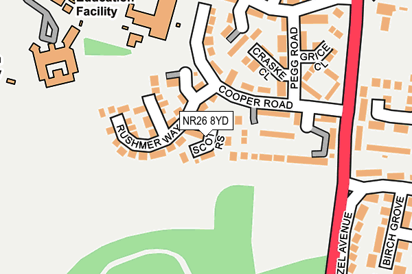 NR26 8YD map - OS OpenMap – Local (Ordnance Survey)