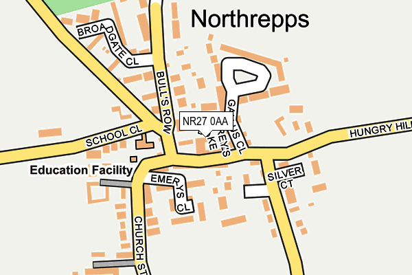 NR27 0AA map - OS OpenMap – Local (Ordnance Survey)