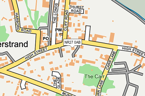 NR27 0AB map - OS OpenMap – Local (Ordnance Survey)