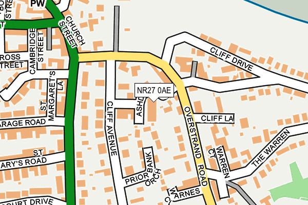 NR27 0AE map - OS OpenMap – Local (Ordnance Survey)