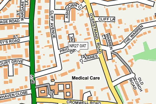 NR27 0AT map - OS OpenMap – Local (Ordnance Survey)