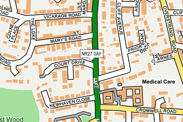 NR27 0AY map - OS OpenMap – Local (Ordnance Survey)