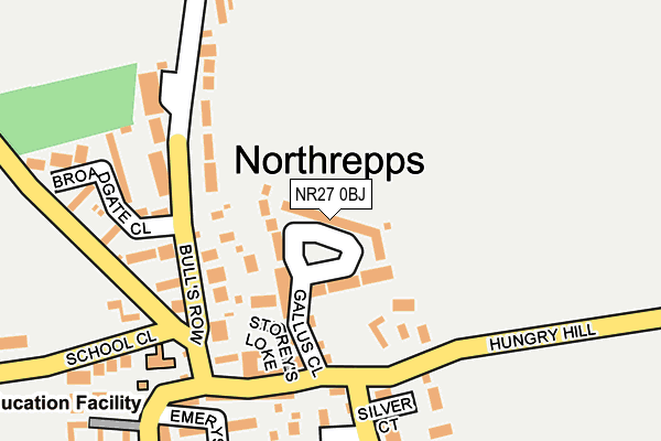 NR27 0BJ map - OS OpenMap – Local (Ordnance Survey)
