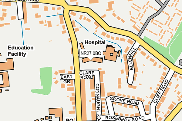 NR27 0BQ map - OS OpenMap – Local (Ordnance Survey)