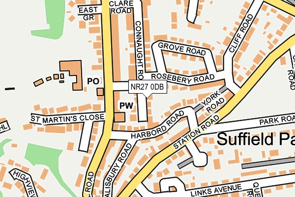 NR27 0DB map - OS OpenMap – Local (Ordnance Survey)