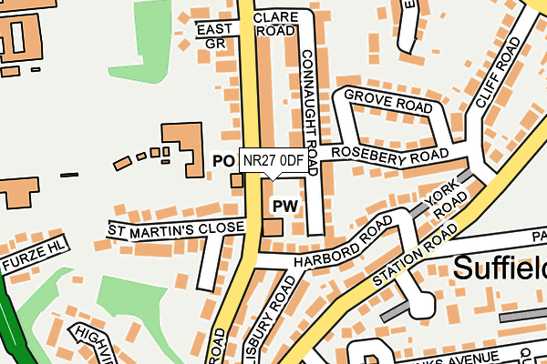 NR27 0DF map - OS OpenMap – Local (Ordnance Survey)