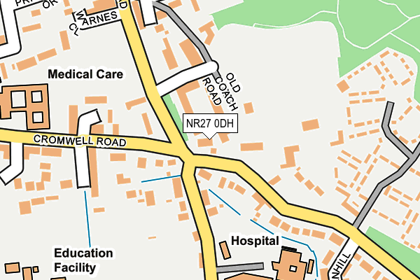NR27 0DH map - OS OpenMap – Local (Ordnance Survey)