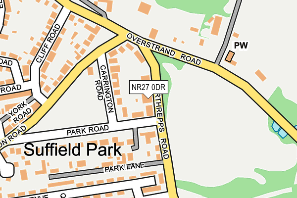 NR27 0DR map - OS OpenMap – Local (Ordnance Survey)