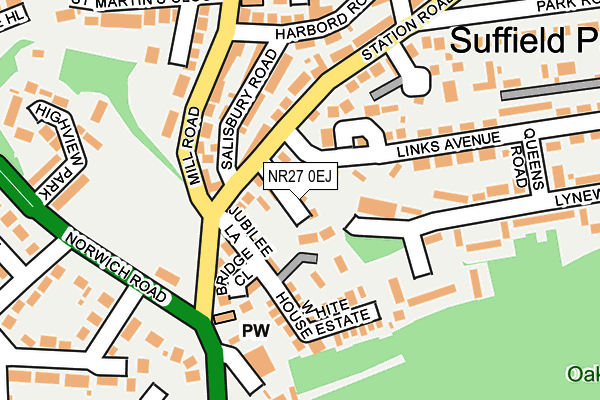 NR27 0EJ map - OS OpenMap – Local (Ordnance Survey)