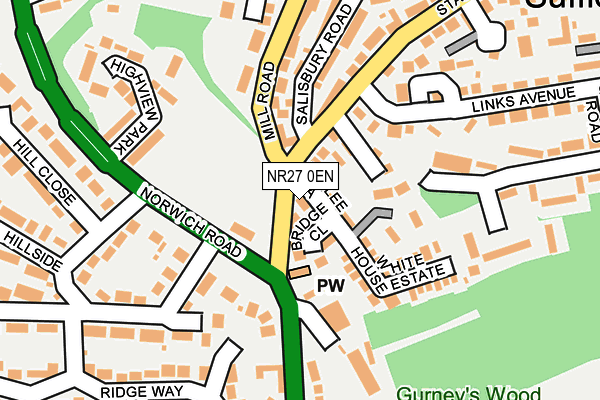 NR27 0EN map - OS OpenMap – Local (Ordnance Survey)