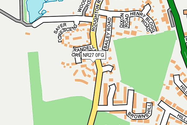 NR27 0FG map - OS OpenMap – Local (Ordnance Survey)