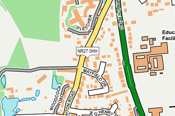 NR27 0HH map - OS OpenMap – Local (Ordnance Survey)