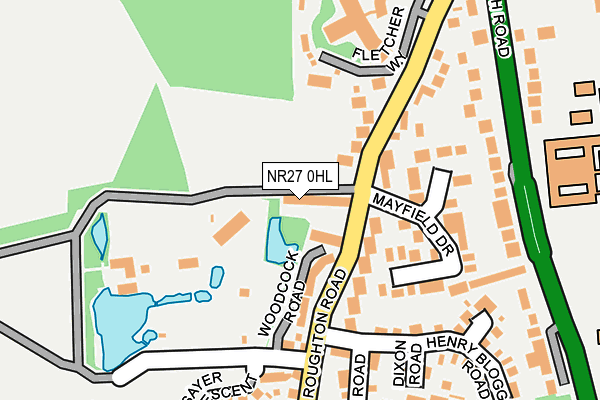 NR27 0HL map - OS OpenMap – Local (Ordnance Survey)