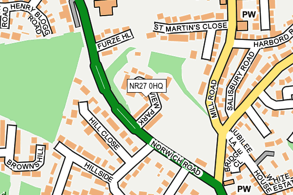 NR27 0HQ map - OS OpenMap – Local (Ordnance Survey)