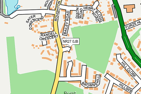 NR27 0JB map - OS OpenMap – Local (Ordnance Survey)