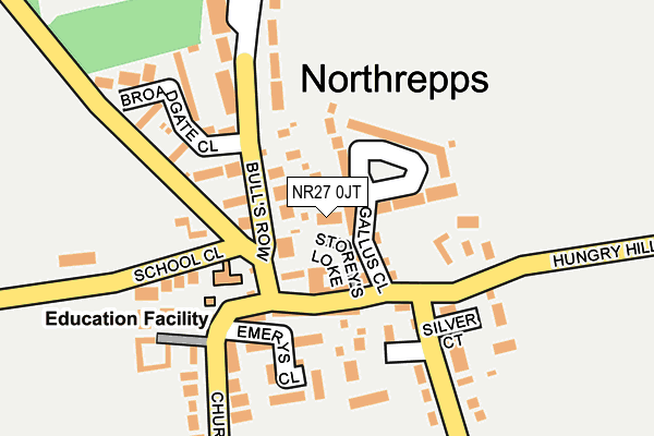 NR27 0JT map - OS OpenMap – Local (Ordnance Survey)