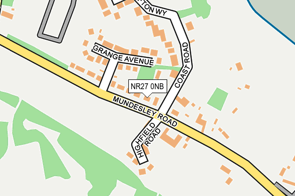 NR27 0NB map - OS OpenMap – Local (Ordnance Survey)
