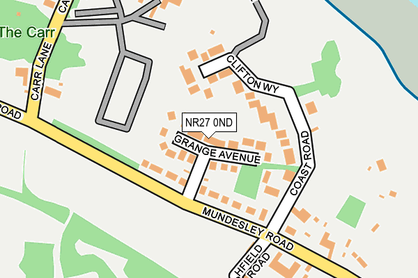 NR27 0ND map - OS OpenMap – Local (Ordnance Survey)