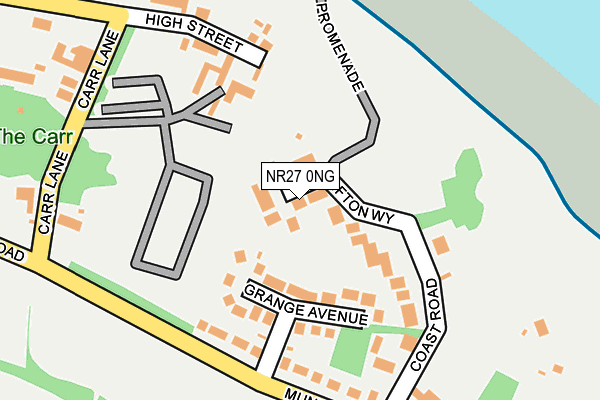 NR27 0NG map - OS OpenMap – Local (Ordnance Survey)