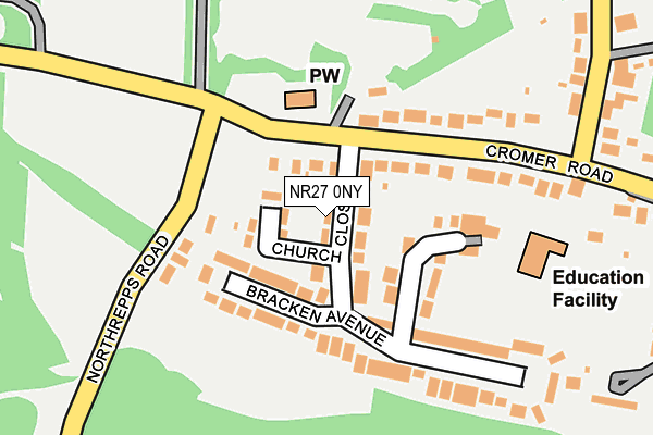 NR27 0NY map - OS OpenMap – Local (Ordnance Survey)