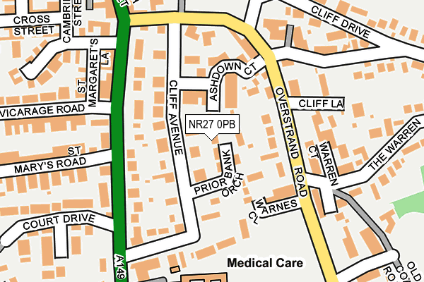NR27 0PB map - OS OpenMap – Local (Ordnance Survey)