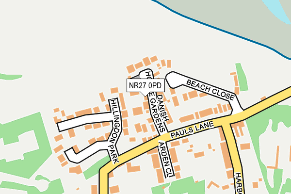 NR27 0PD map - OS OpenMap – Local (Ordnance Survey)