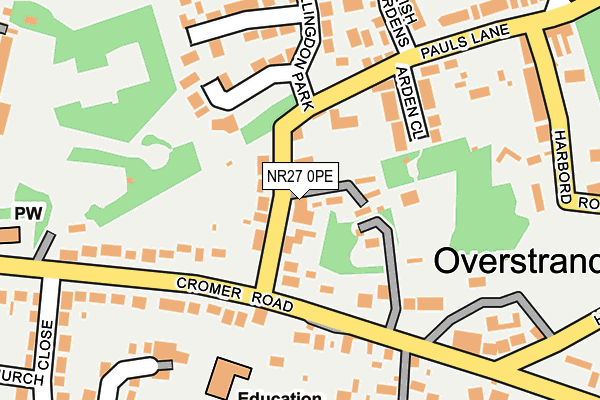 NR27 0PE map - OS OpenMap – Local (Ordnance Survey)