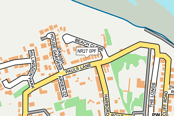 NR27 0PF map - OS OpenMap – Local (Ordnance Survey)