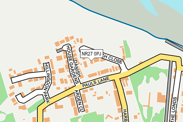 NR27 0PJ map - OS OpenMap – Local (Ordnance Survey)